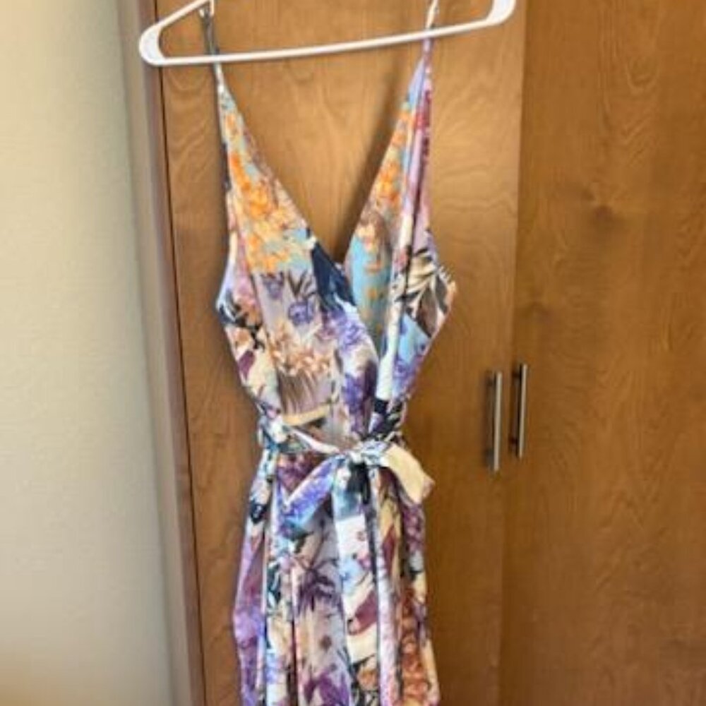 Vibrant Floral V-Neck Jumpsuit